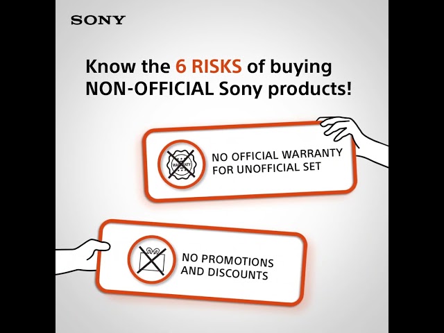 What is the 6 Risks for buying Non-Official Sony Cameras and Lenses?