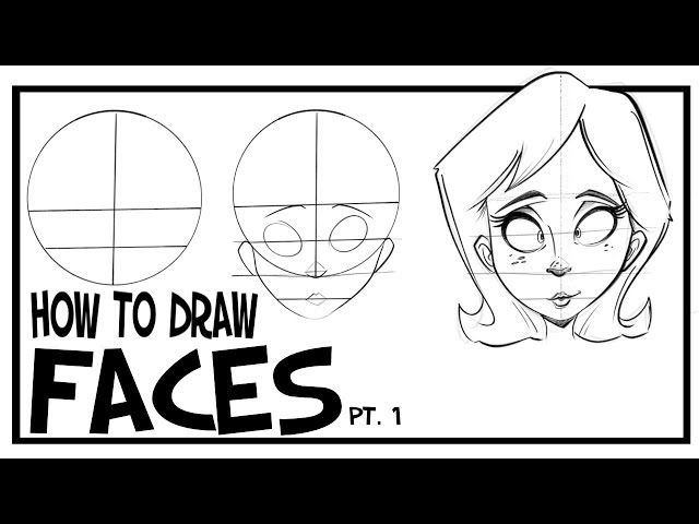 How To Draw Faces- Front View: CARTOONING 101 #1