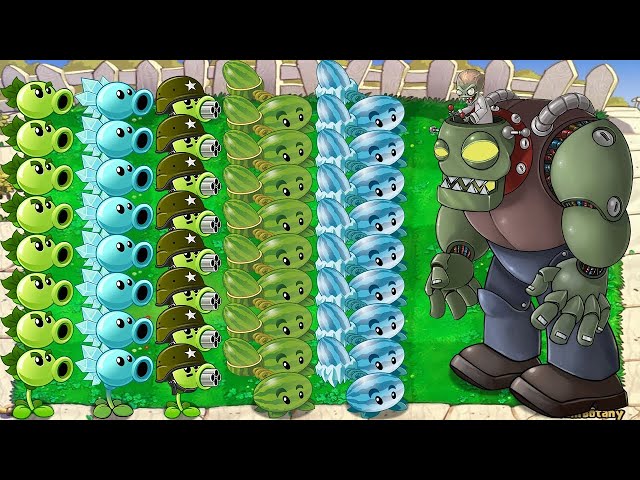 Team Plants Attack vs Giga Gargantuar vs Dr Zomboss Plants vs Zombies Battlez