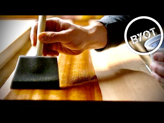 DIY MAHOGANY WOOD SHELVES // HOW TO FINISH WOOD