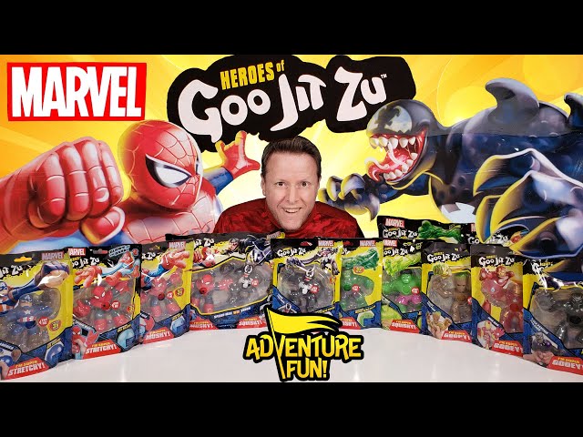 12 Marvel Heroes of Goo Jit Zu Including Venom, Thanos, Groot, the Hulk Adventure Fun Toy review!