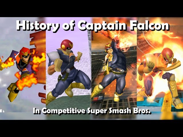 History of CAPTAIN FALCON in Competitive Super Smash Bros. (64, Melee, Brawl, Wii U) ft. Vish