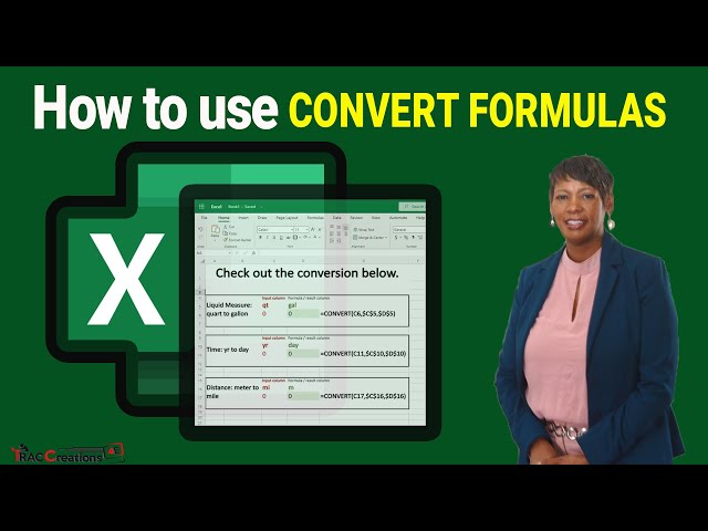 How to use the CONVERT Formula in Excel