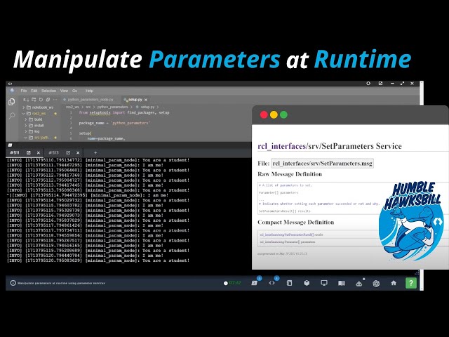How to manipulate parameters at runtime | ROS2 Humble Python Tutorial