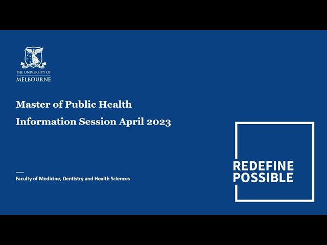 Master of Public Health Information Session April 2023