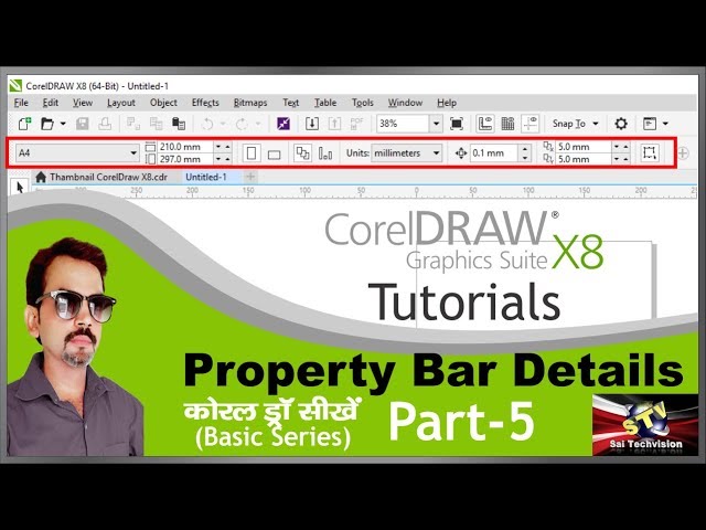 Property Bar All Options Full Details of CorelDraw X8 in Hindi (Basic Series) Part-5