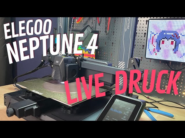 Elegoo Neptune 4 Liveprint 300mm/s DiceTower Skull  mit Glowing in the Dark PLA