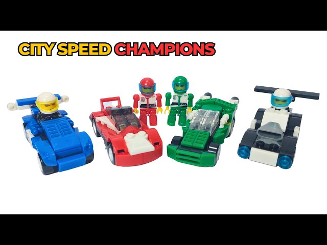 NON LEGO Speed Champions Peiz Blocks Four Speed Cars - Speed Build