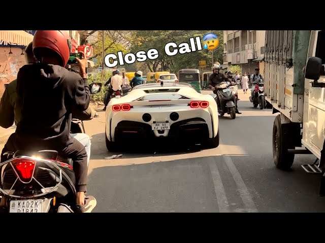 DRIVING 10Cr Ferrari in busy Road😮‍💨| Supercars In Bangalore🇮🇳 2024