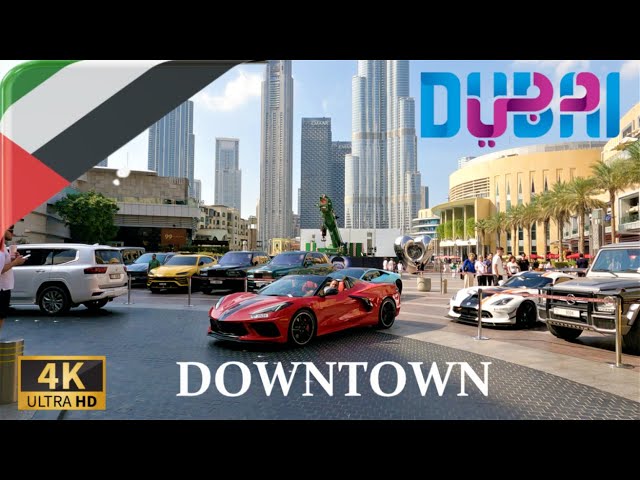 DRIVING DOWNTOWN DUBAI, Emirate of Dubai, UNITED ARAB EMIRATES I 4K 60fps