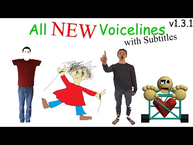 All NEW Voicelines with Subtitles (v1.3) | Baldi's Basics in Education and Learning