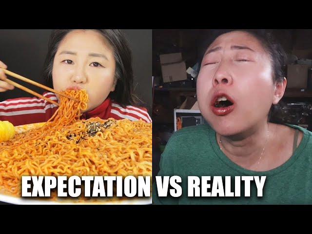 EXPECTATIONS vs REALITY of eating FIRE NOODLES