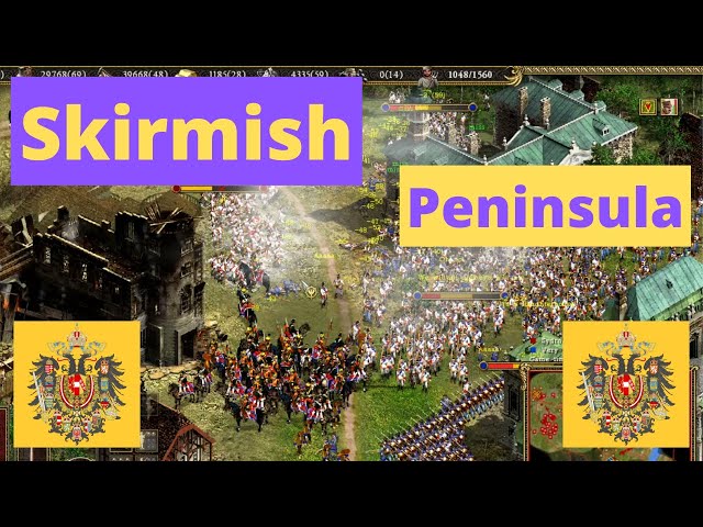 Cossacks 2 Skirmish: Peninsula | Austria vs Austria | Very Hard