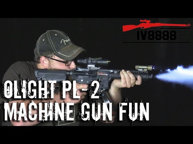 Olight PL-2 ON MACHINE GUNS! Night Time Full Auto Fun