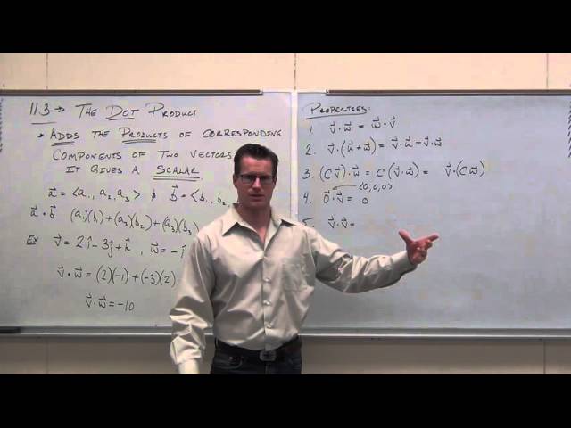 Calculus 3 Lecture 11.3:  Using the Dot Product
