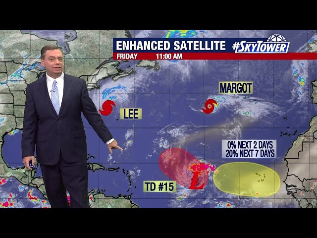 Tropical Depression 15 forms as Hurricane Lee prepares for landfall