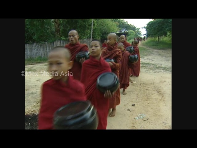 Burma Buddhist Monks Alm Part 2