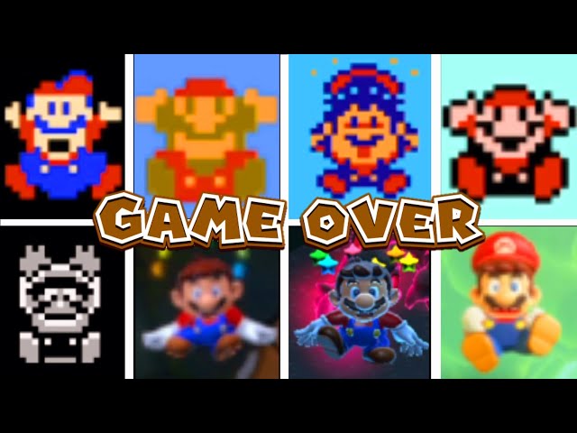 Evolution of Super Mario Death Animations & Game Over Screens 1983-2023