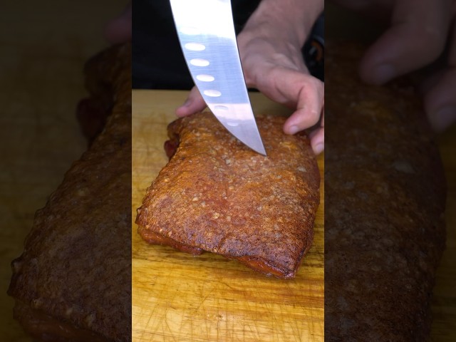 This Pork Belly Was So CRISPY, TENDER AND JUICY! #shorts #porkbelly #asmr