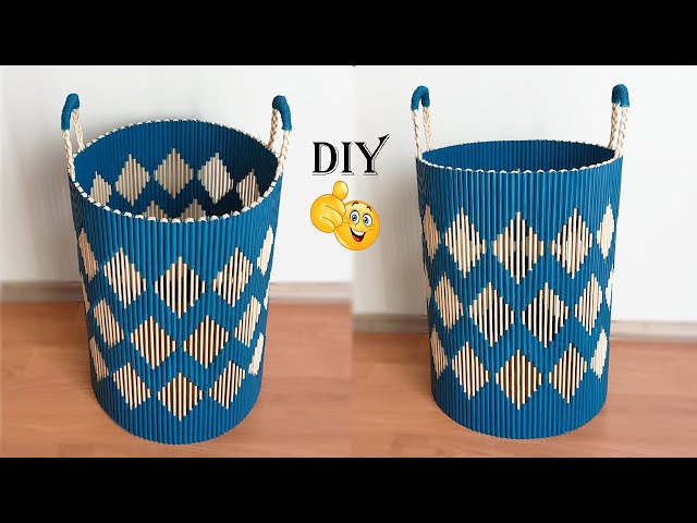 Make This Multipurpose Basket For Clothes Or Toys - Making a Basket from Waste Paper