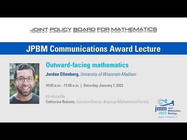 Jordan Ellenberg "Outward-facing mathematics"