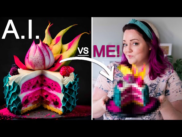 Can I decorate a CAKE DESIGNED by AI?! ft @SortedFood