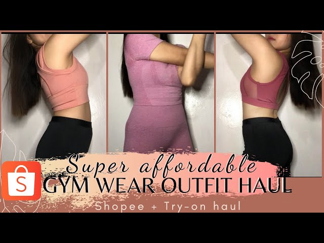 AFFORDABLE SHOPEE WORKOUT CLOTHES+ Try-on Haul | Maine Layug