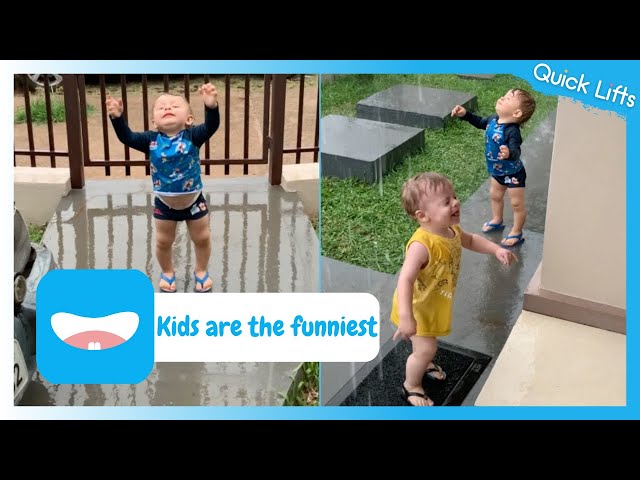 Cousins experience rain for first time 🙌🌦️| Quick Lifts #shorts
