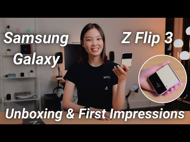 My First FLIP Phone! | Samsung Galaxy Z Flip 3 Unboxing & First Impressions 🤍