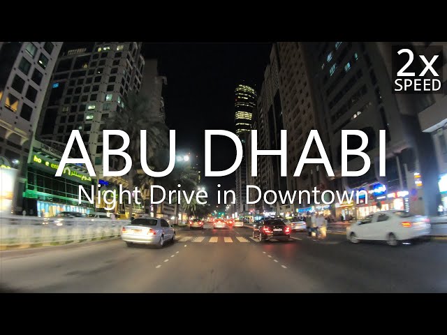 4K Abu Dhabi Night Drive 26km