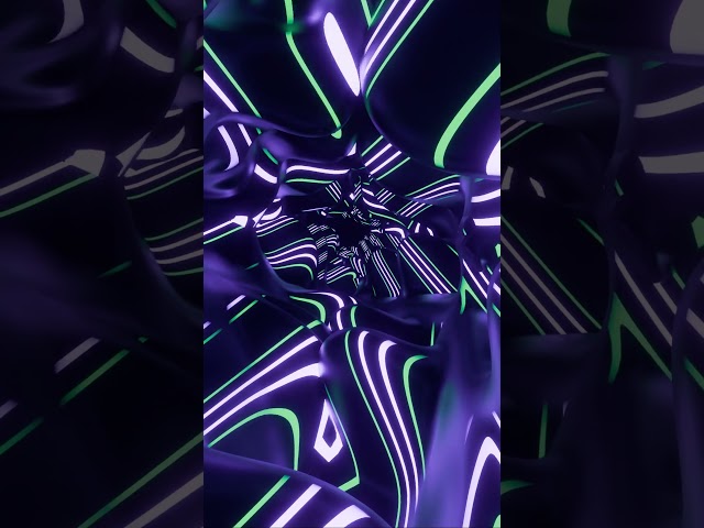 #abstract Background Video 4k VJ LOOP NEON Green Purple Metallic Tunnel Calm Screensaver Visual ASMR