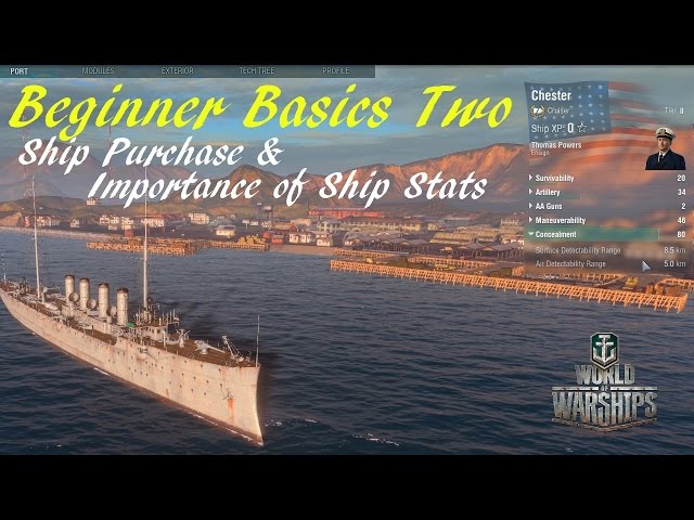 World of Warships: Short Basics Tutorial - Ship Purchase & Importance of Ship Stats