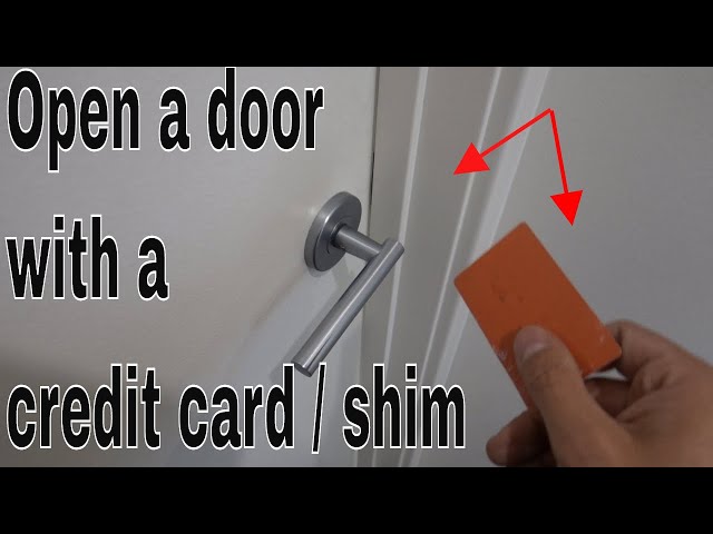How to open a door with a credit card / shims - Life hack