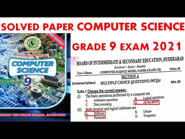 Class 9th model paper computer science Sindh board# HBISE Model Paper Computer Science IX.