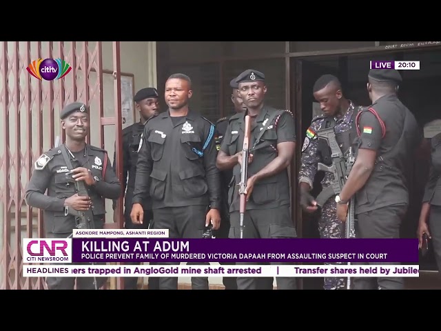 Killing at Adum: Police prevent family of murdered Victoria Dapaah from assaulting suspect in court