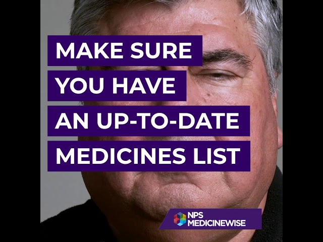 Keeping a medicines list during COVID-19