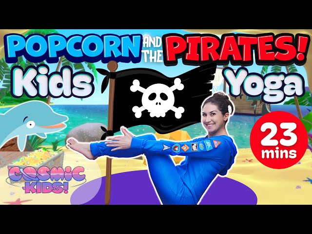 Popcorn and the Pirates 🏴‍☠️ | Pirate Videos for Kids | A Cosmic Kids Yoga Adventure!