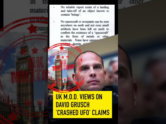 Why isn't the UK military investigating crashed UFOs?