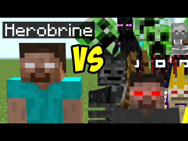 Herobrine vs all Boss Mutant Mobs in minecraft part 2