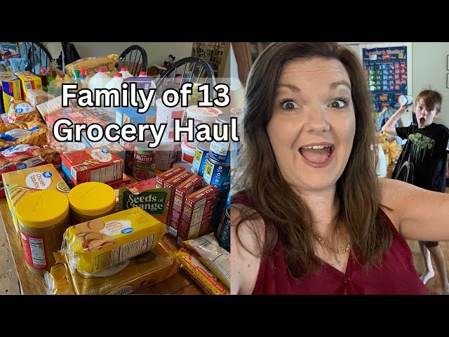 Family of 13 Grocery Haul (it comes in TWOS!)  || Large Family Grocery Haul
