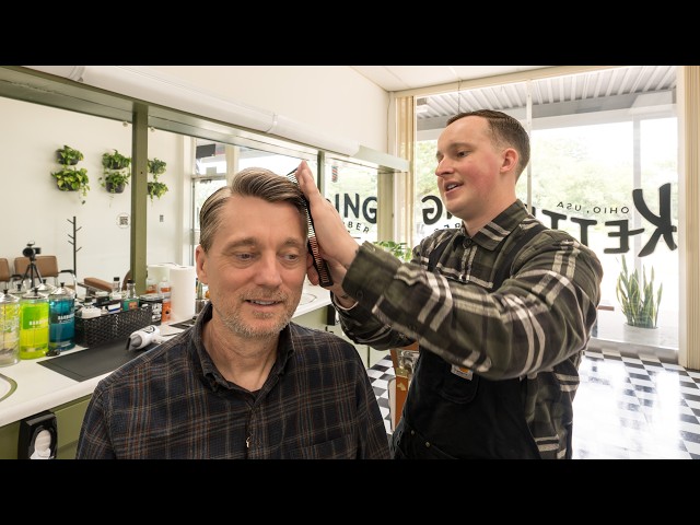 💈 Classic Haircut in Beautifully Preserved 1960s Ohio Barbershop | Kettering Barbering Company