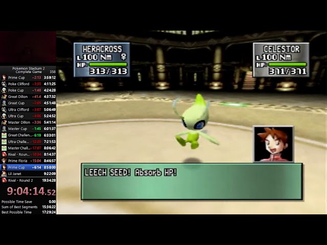 Pokemon Stadium 2 - Complete the Game Speedrun in 19:28:59