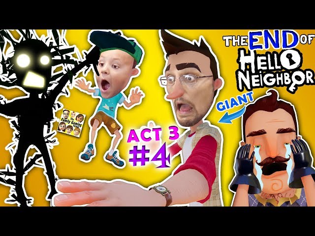 Hello Neighbor THE END 4 REAL! Shadow Man got Timmy! GIANT NEIGHBOR IN BASEMENT! I'm Superman! Act 3