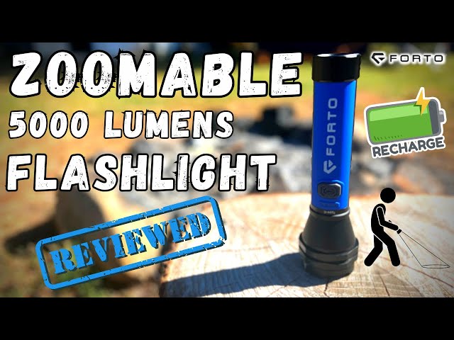 Rechargeable 5k Lumens Zoomable Waterproof Flashlight - Review
