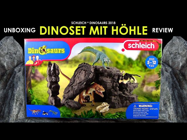 Schleich ® Dinosaurier - Dinoset mit Höhle 41461 Dinosaur Set with Cave - Unboxing & Review (German)
