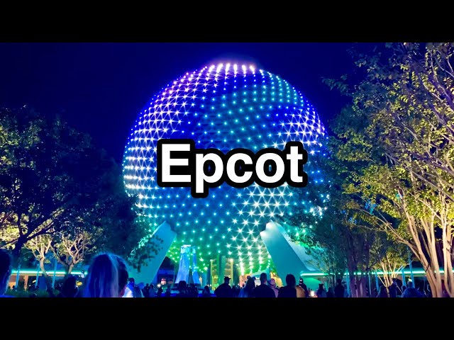 New Disney SpaceShip Earth Lighting Display Epcot 4K - Beacon of Magic