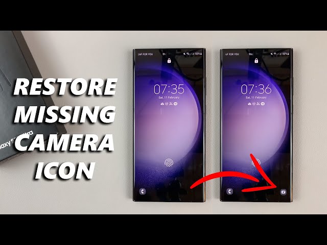 How To Bring Back Missing Camera Icon On Lock Screen of Samsung Galaxy S23/S23+/S23 Ultra