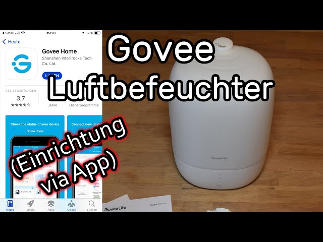 GoveeLife Smart Humidifier Lite (H7140) smarten Raumluftbefeuchter verbinden und via App steuern