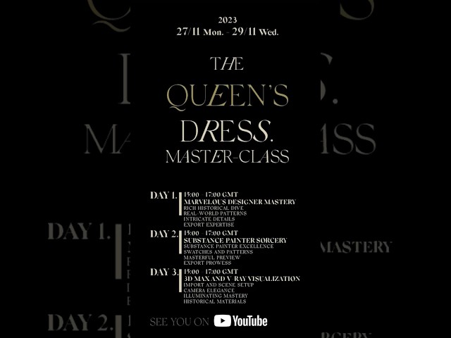 The queen’s dress. Masterclass.