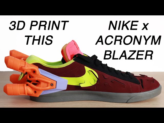 Nike x Acronym Blazer: 3D Print Parts for your Sneakers!